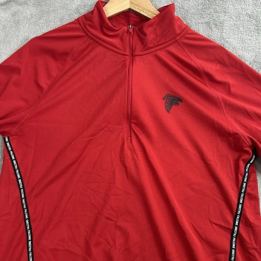 Nike Sweatshirt Womens Large Atlanta Falcons NFL 1/4 Zip Core Pullover Sweater